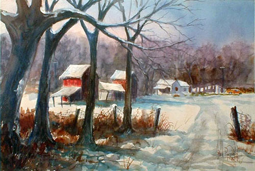Bob Pittman Art - Painting, Watercolor, Oil, acrylic, Eastern NC, North Carolina, rural landscapes, Barns, tobacco, Fine Art Prints.