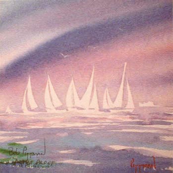 Regatta Sailing print Bob Pittman Art - Painting, Watercolor, Oil, acrylic, Eastern NC, North Carolina, rural landscapes, Barns, tobacco, Fine Art Prints.
