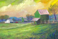 Green BArns eastern NC Oil Painting