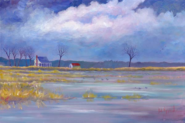 Hyde countyFarmhouse - oil on canvas