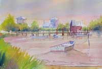 Silverlake Ocracoke Watercolor Art Bob Pittman