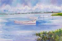 Beaufort NC Skiff Painting PRints